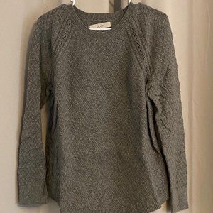 LOFT Gray Crew Neck Sweater - Women's L
